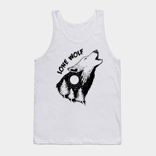 Lone Wolf Tank Top by BullBee